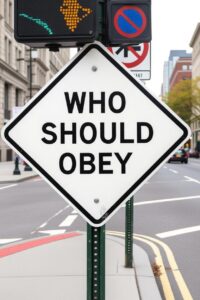 Who Should Obey Diamond Shaped Traffic Signs