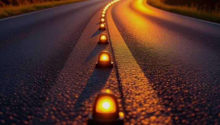 Where Are Amber Reflective Studs Found On A Motorway