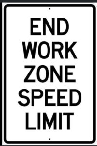 Zone End Signs